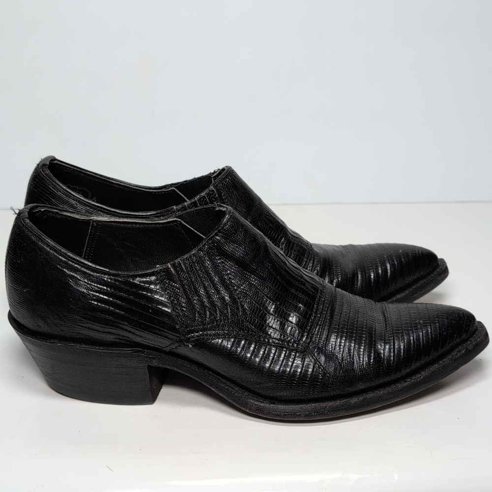 Nocona vintage Lizard Leather Women's Bootie slip on ankle boots Size 6 - Picture 4 of 16